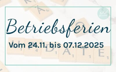 Betriebsferien November/Dezember 2025